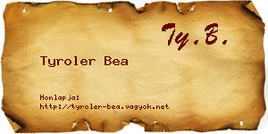 Tyroler Bea névjegykártya